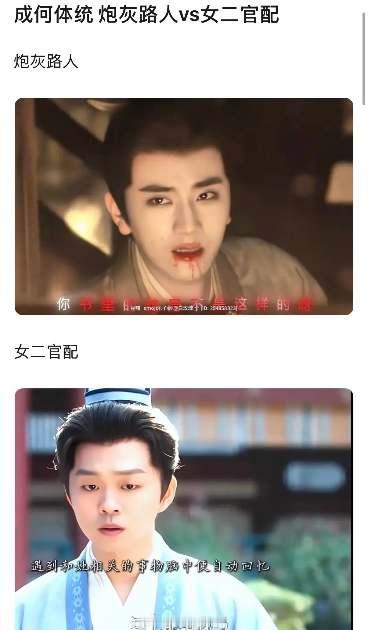 《成何体统》里的炮灰路人VS女二官配，这种程度算是女演员工伤了吧……咋选的人啊