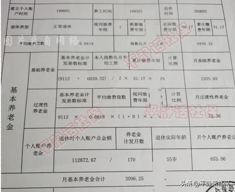 湖北武汉养老金。女性，1995年1月参加工作，2026年2月退休，年龄是55周