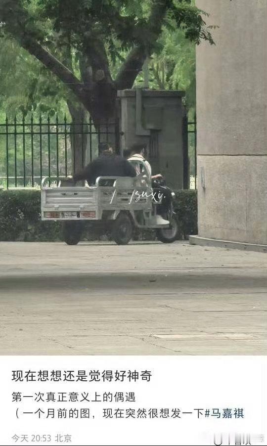 投马哥答辩那天坐的三轮车，看起来确实很稳🤣