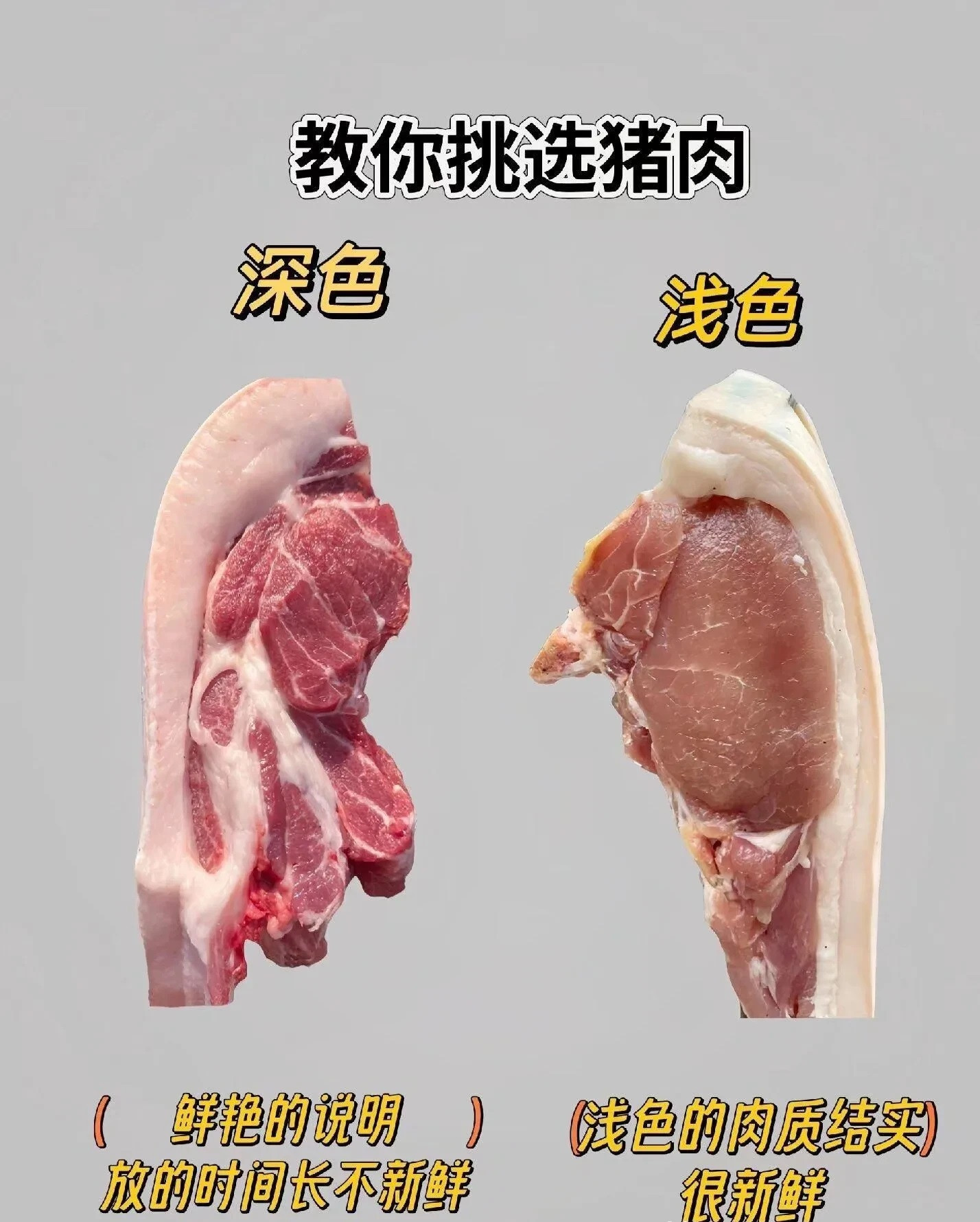 不会挑选猪肉的我来教你，只要相信我，从此让你吃上新鲜的猪肉！
