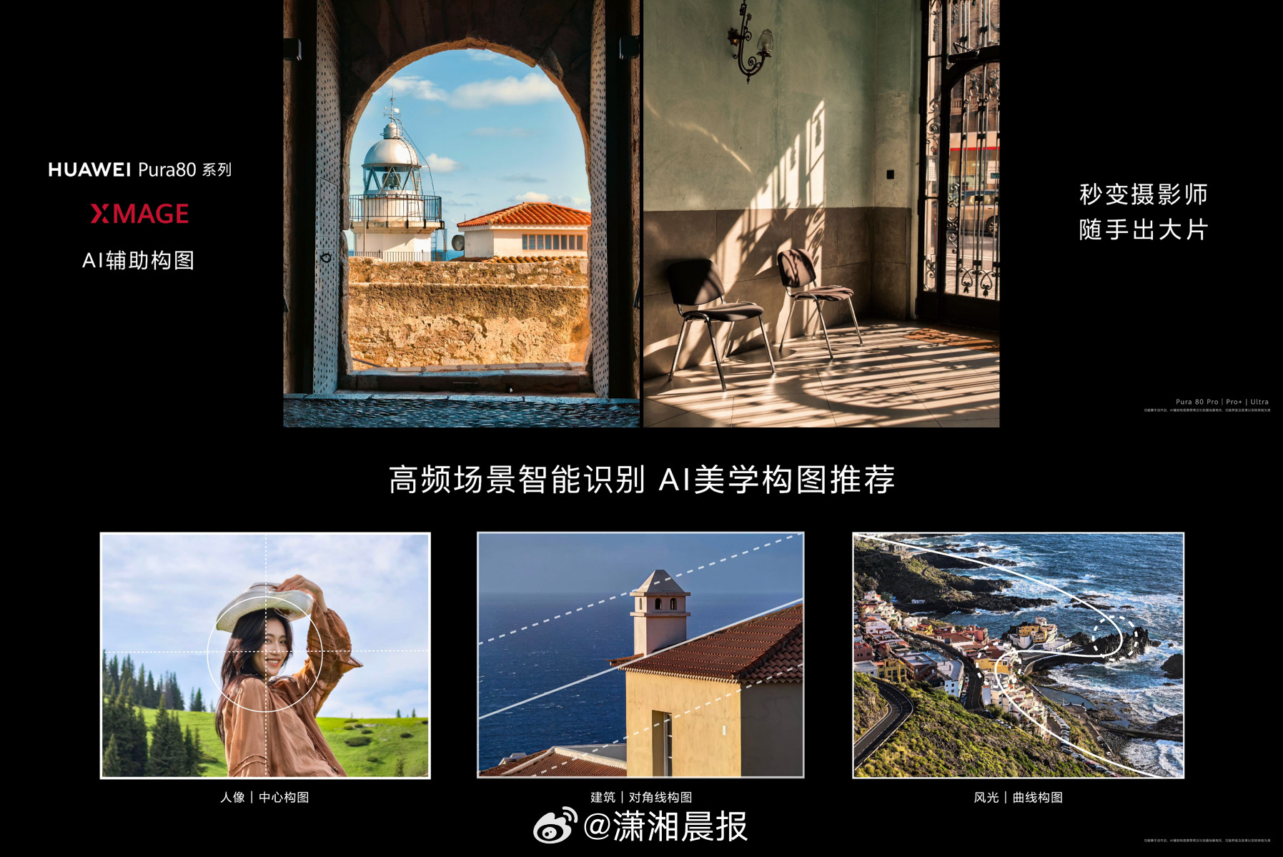 【#Pura80AI构图拯救废片#】华为Pura80系列新搭载AI辅助构图功能
