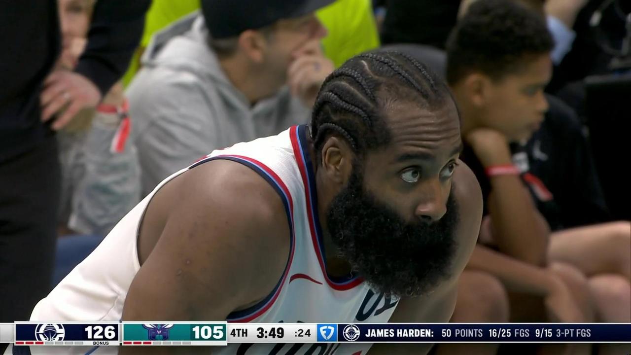 詹姆斯打破了另一个詹姆斯保持的记录！哈登年满36岁连续5场场均轰38.4分&总计