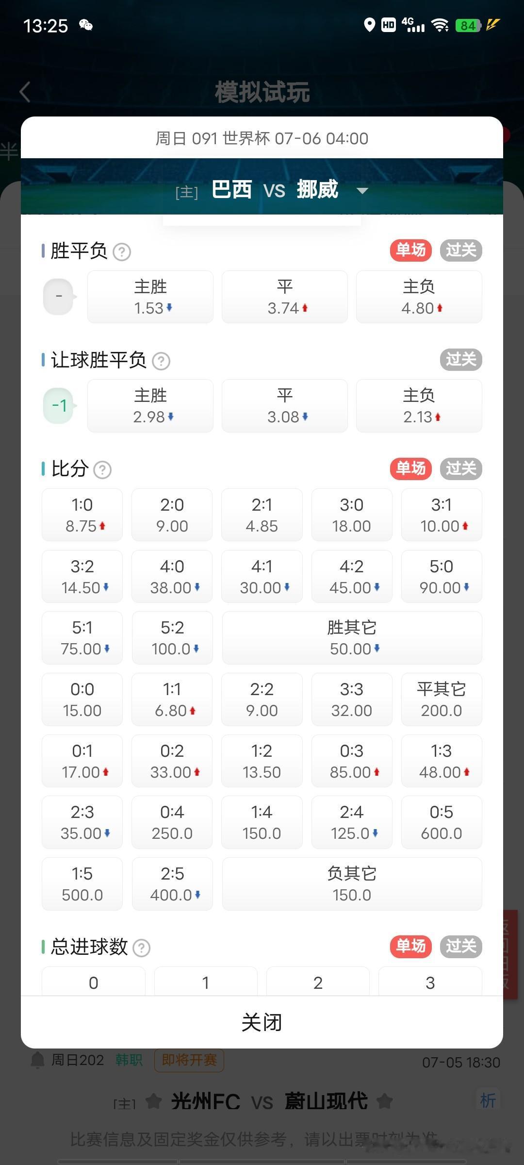 今晚两场淘汰赛1.巴西vs挪威这估计是一场对攻大战，巴西统治力已经大不