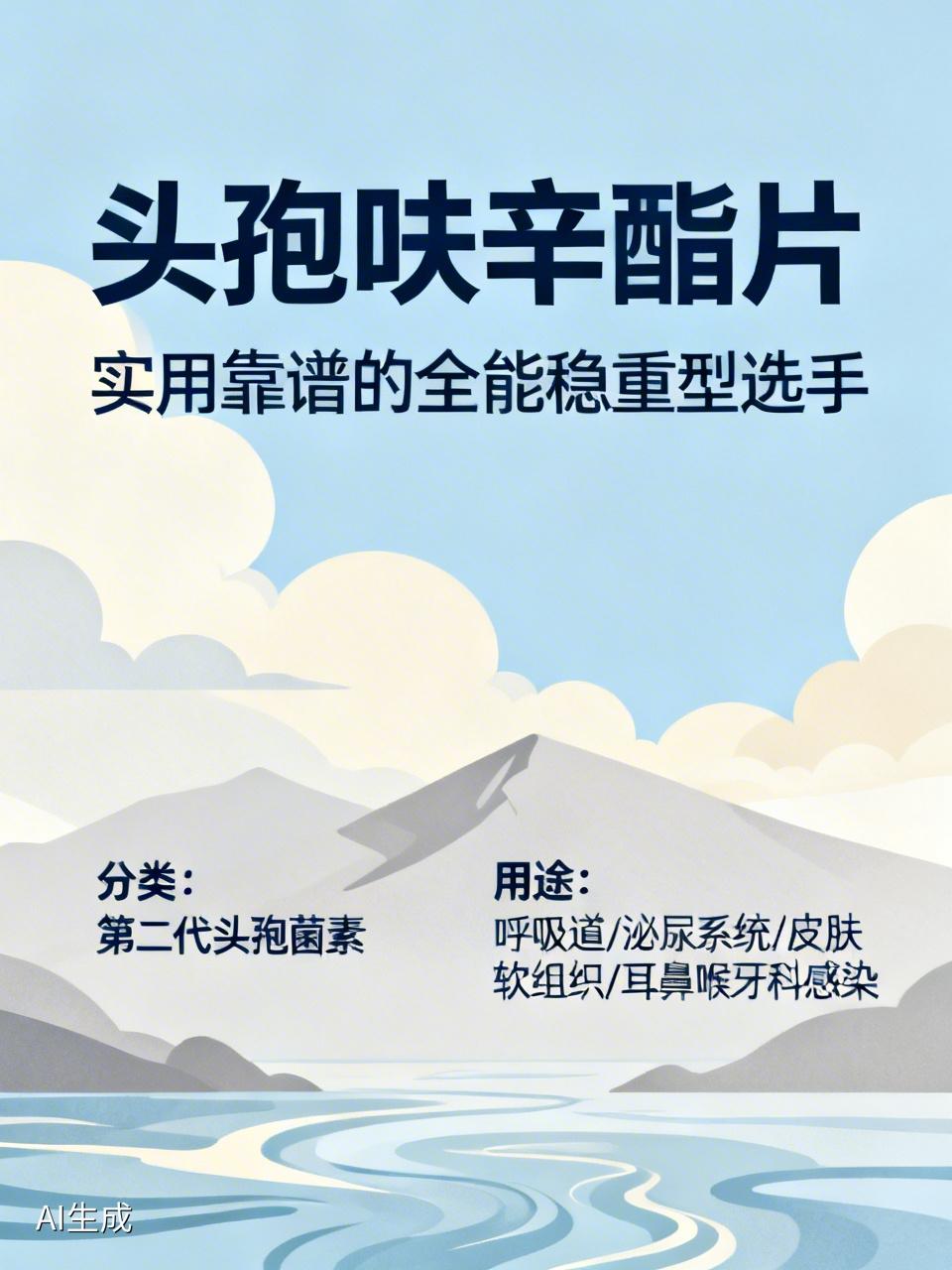 头孢呋辛酯片厉害吗不算“最猛”，但非常实用、靠谱、用途广，属于抗生素里的“全能