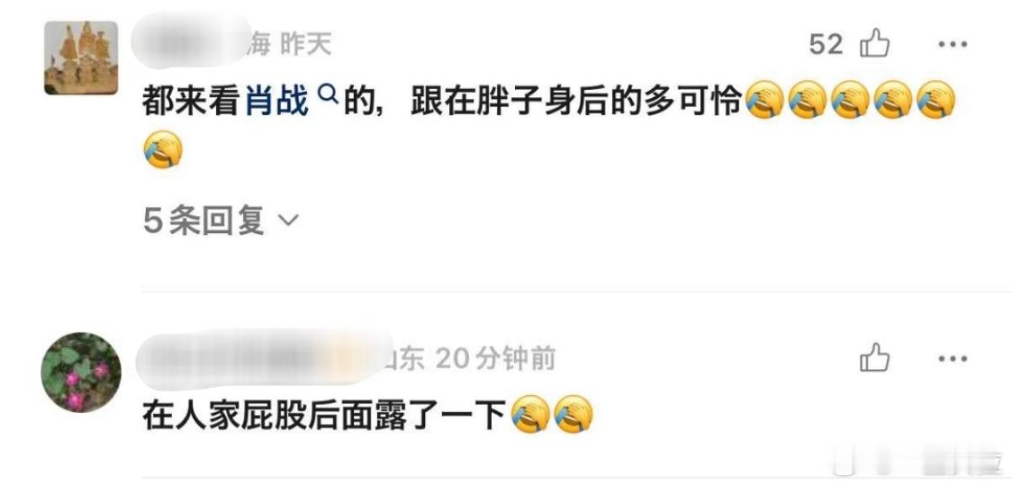 服了我朋友发的肖战跨年的视频八百条评论一大半是全红婵粉丝在那里阴阳怪气（还要借