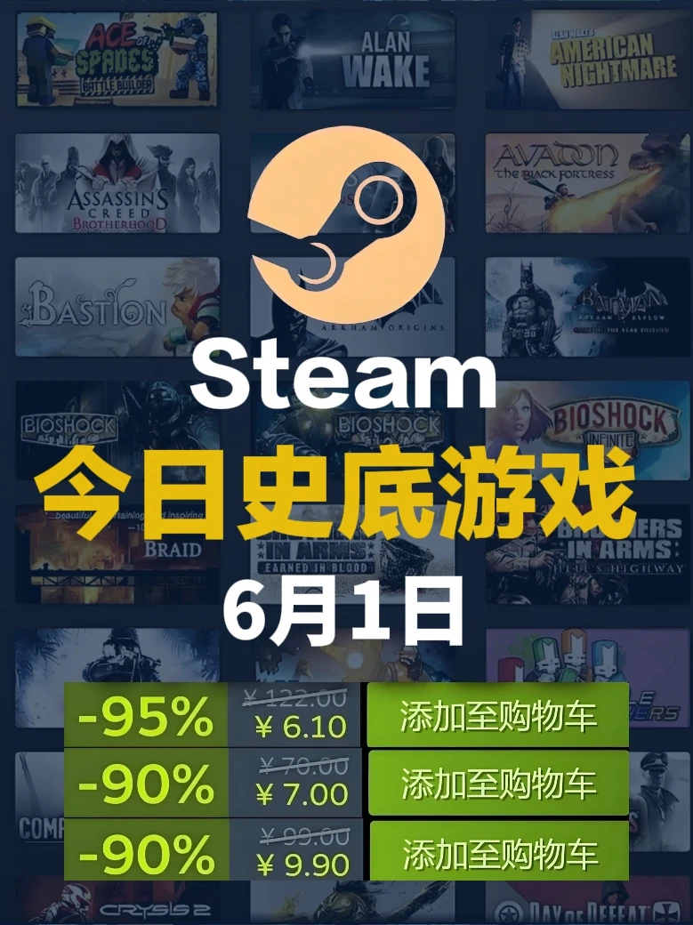 6月1日steam史低游戏，儿童节快乐！