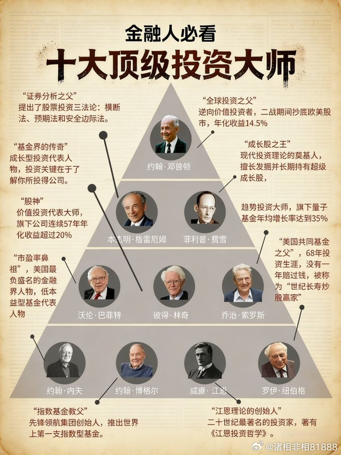 金融人必看：十大顶级投资大师1.约翰·邓普顿-称号：“全球投资之父”-特点