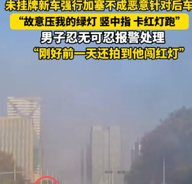 必须严惩！”11月14日，浙江义乌，一男子开车上班时，右侧未挂牌的新车没打转向灯