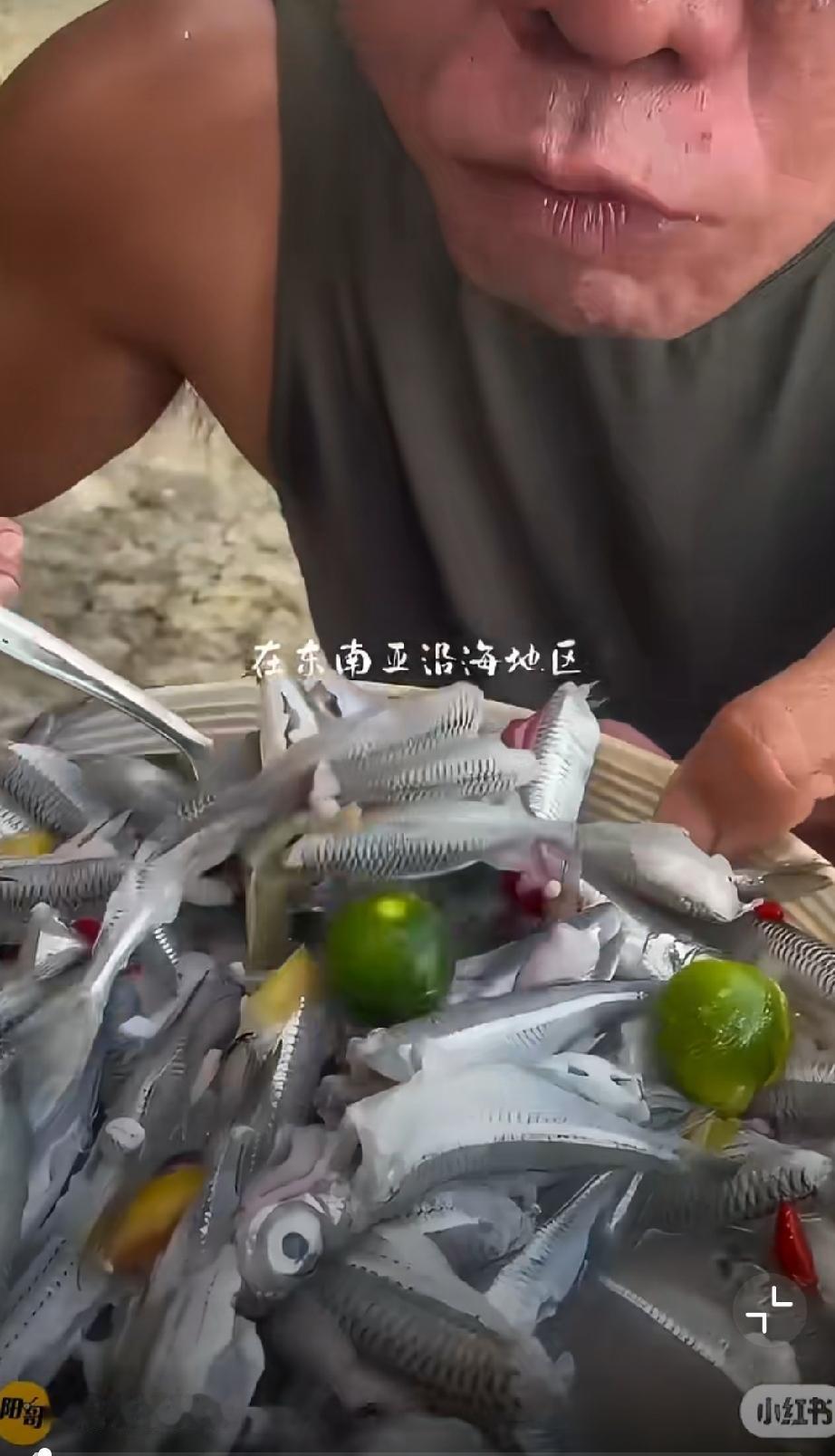 东南亚寄生虫轮盘：轮流吃一口凉拌小鱼…嗯，我好像发现有几个人偷偷没吃啊[笑着哭][