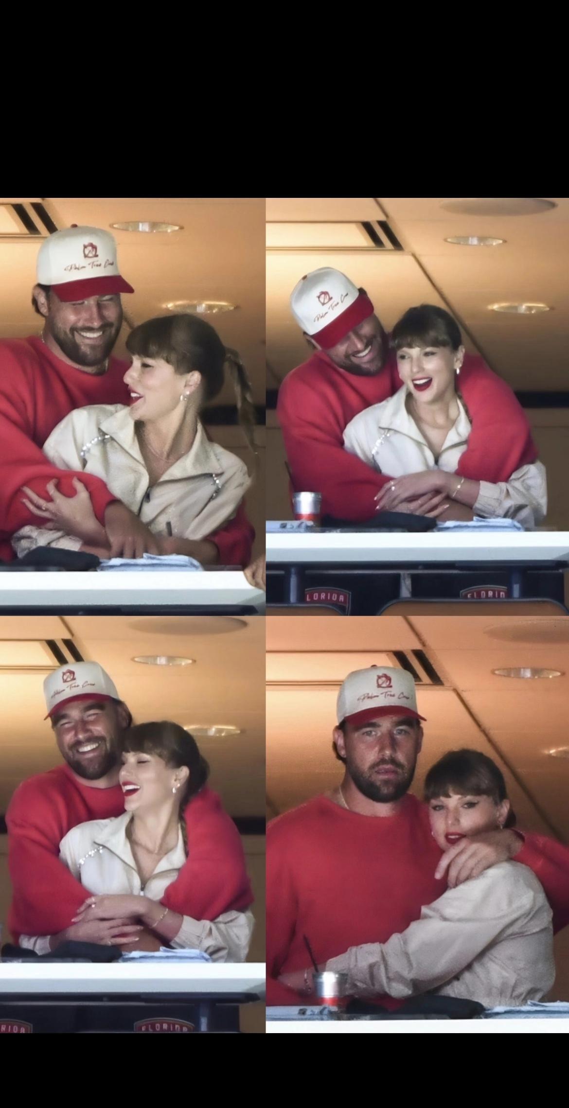 TaylorSwift和TravisKelce在比赛现场霉霉Taylor