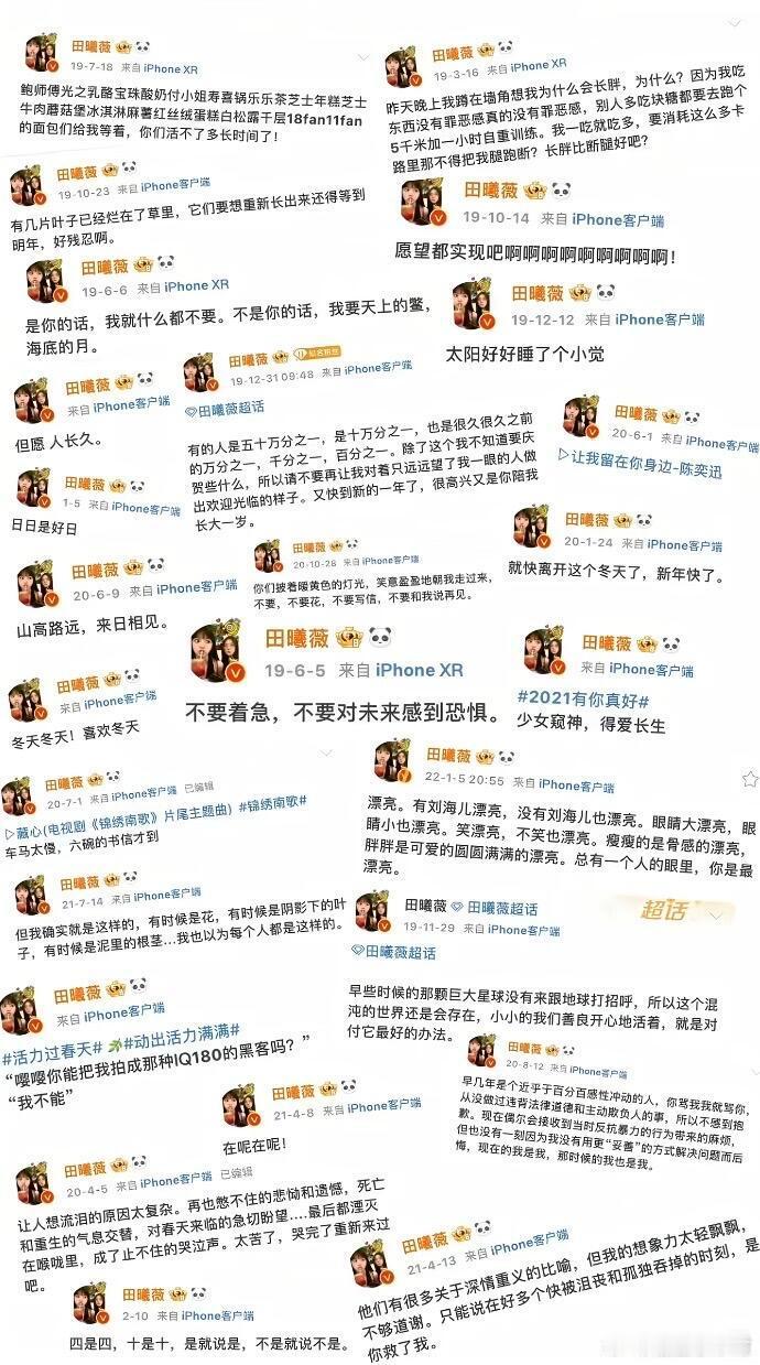 田曦薇早期碎碎念