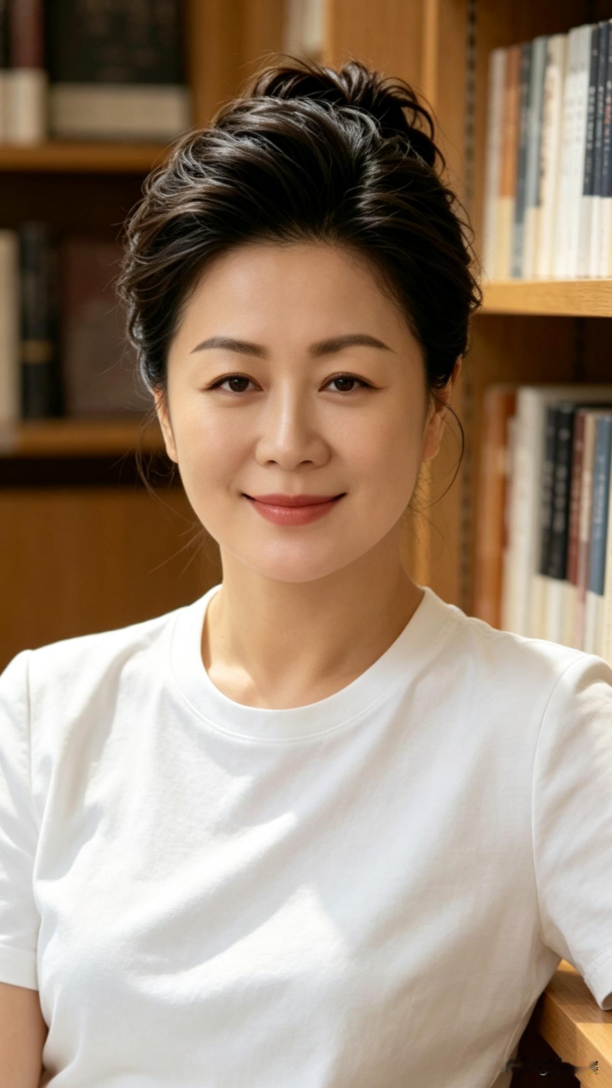  五十岁，学会了和自己的素颜和解。不用化妆，不用硬撑，就是最好的状态。