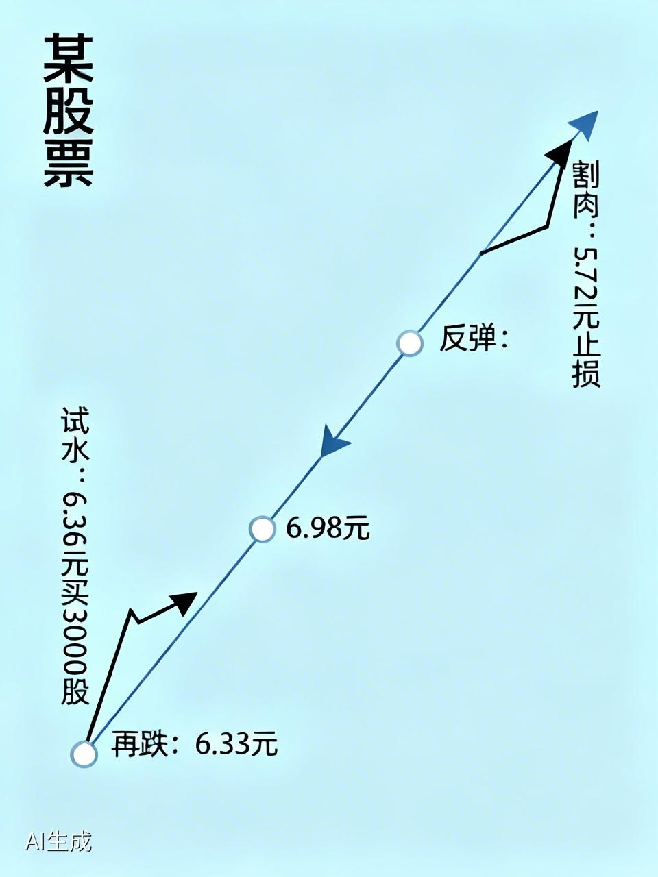 朋友最初在6.36元的位置试水，拿了3000股。结果股价没按剧本走，一路滑到5.