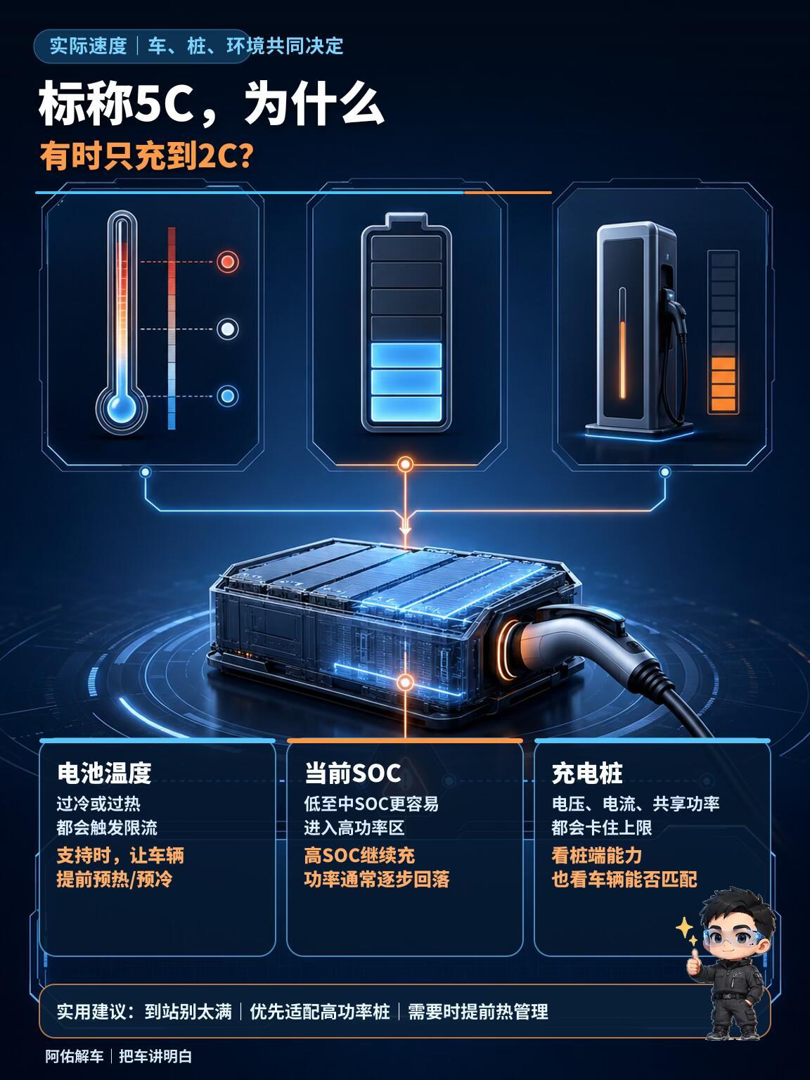 为啥宣传5C快充，实际充电却只有2C？很多车主都踩过这个坑！不少人以为5C就几分