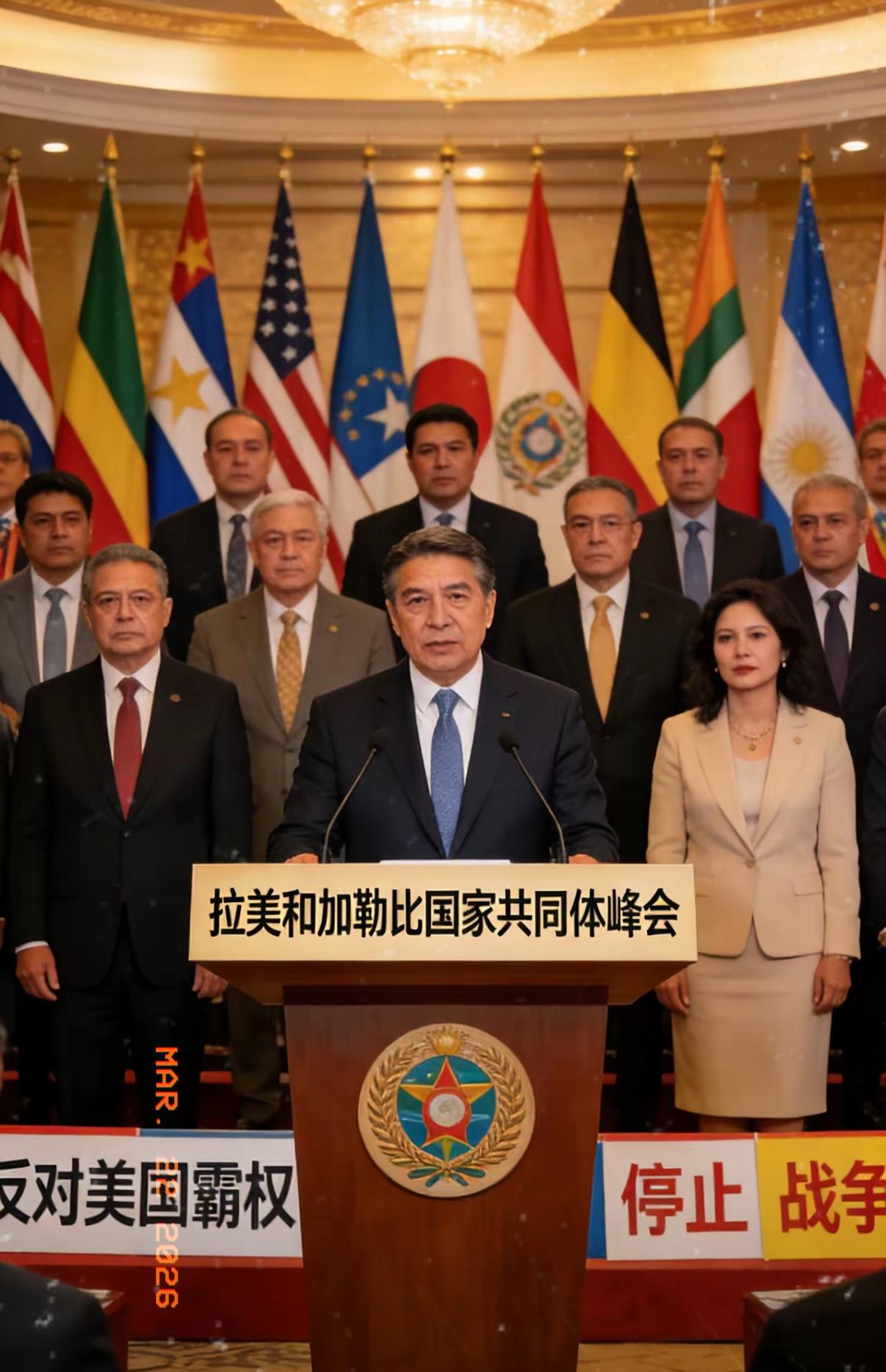 集体发声！拉美30国峰会怒批美国：不许搞霸权、不许发动战争🌍​当地时间3月