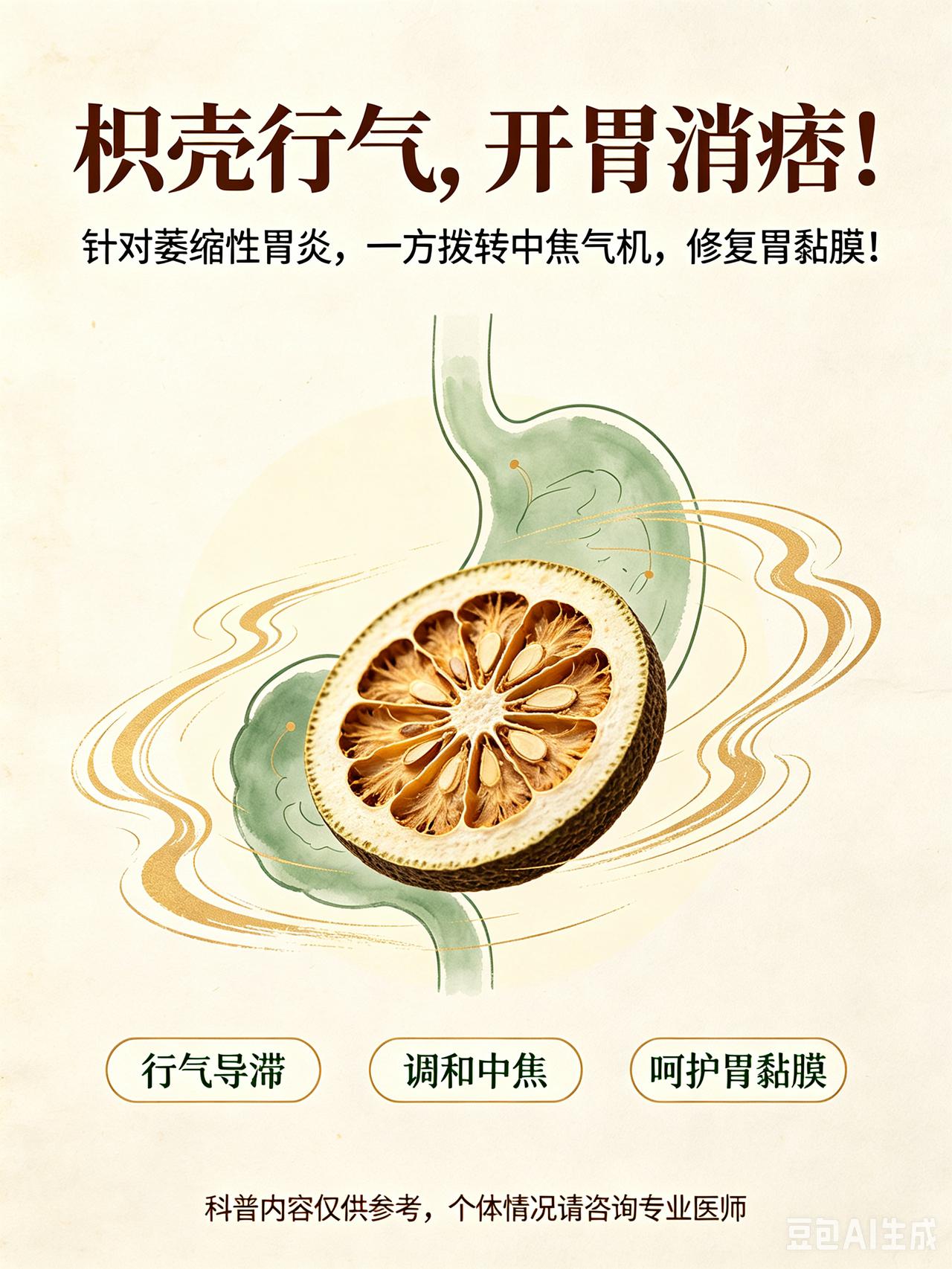 枳壳行气，开胃消痞！——针对萎缩性胃炎，一方拨转中焦气机，修复胃黏膜！我临床