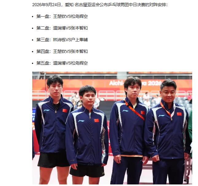 老球迷一针见血：“此番国乒男团想赢日本队，就必须让温瑞博打二单，换其他人都不灵！