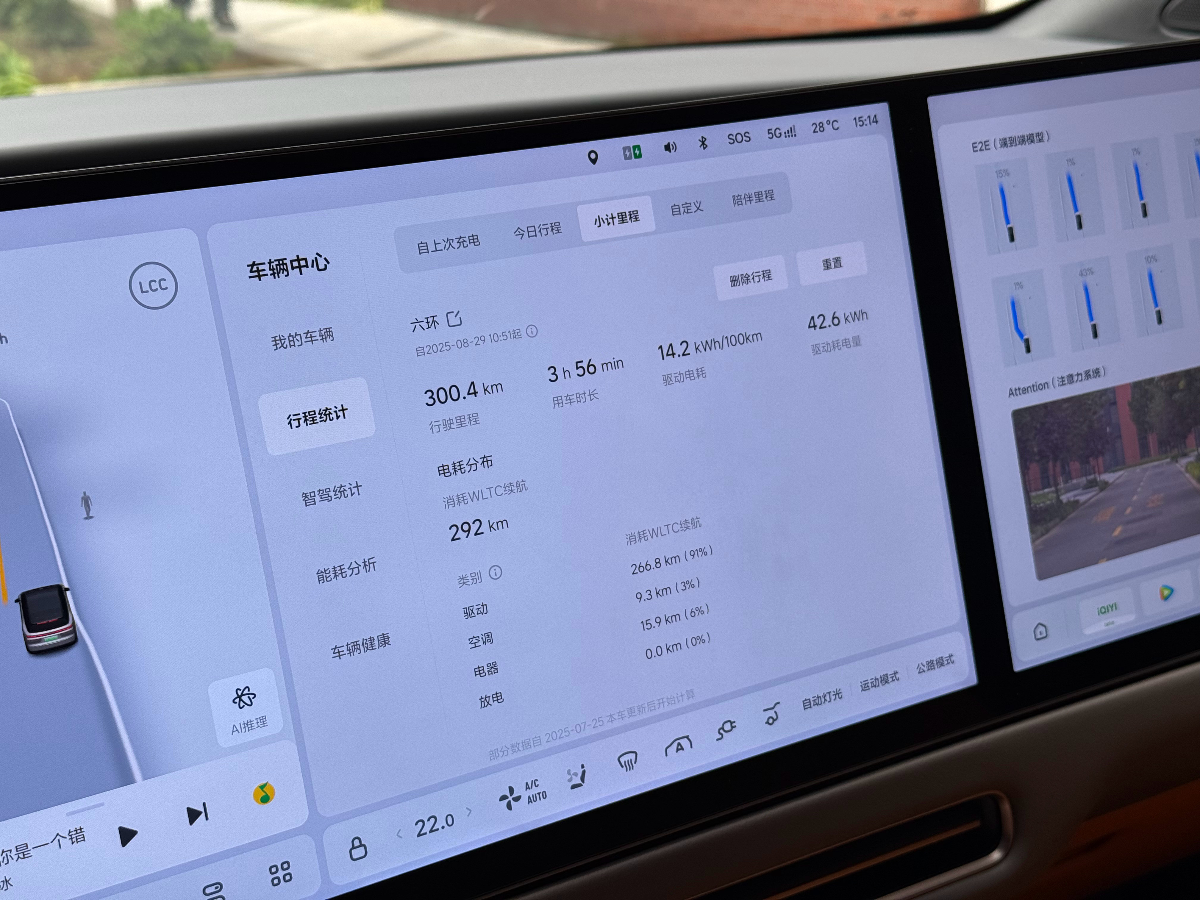 理想i8一口气开了三百公里，电耗成绩出奇的好，这车续航太扎实了[哆啦A梦吃惊