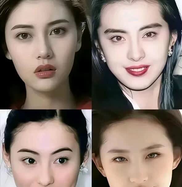 这四位女明星中，五官最完美的是王祖贤，颜值高、杏核眼，肤如凝脂，年轻时候她的颜值