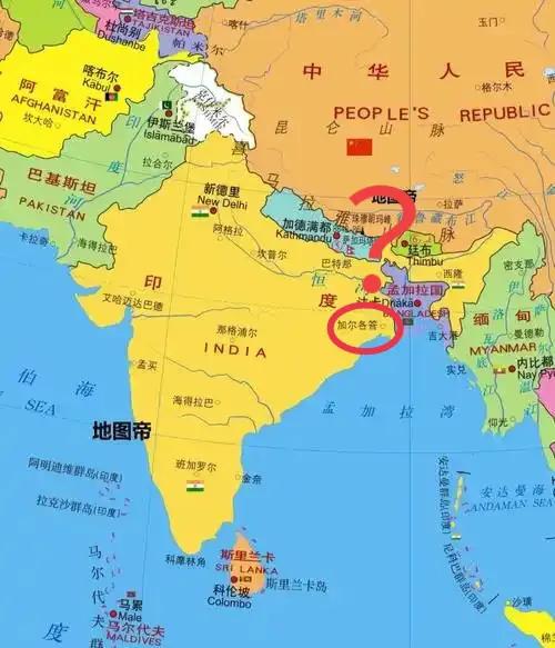 发现一件很吊诡的事情，印度的第三大城市加尔各答居然不在沿海！！最近印巴冲突闹得