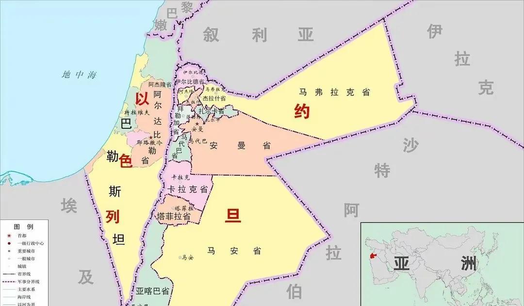 这次伊朗对以色列的进攻经过约旦临空时，约旦帮助以色列拦截了部分导弹，约旦与以色列
