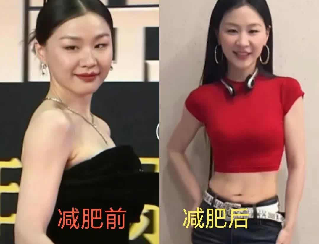天啊！！金靖瘦了，这小蛮腰[爱心]减肥前最高132斤，减肥后现在才9