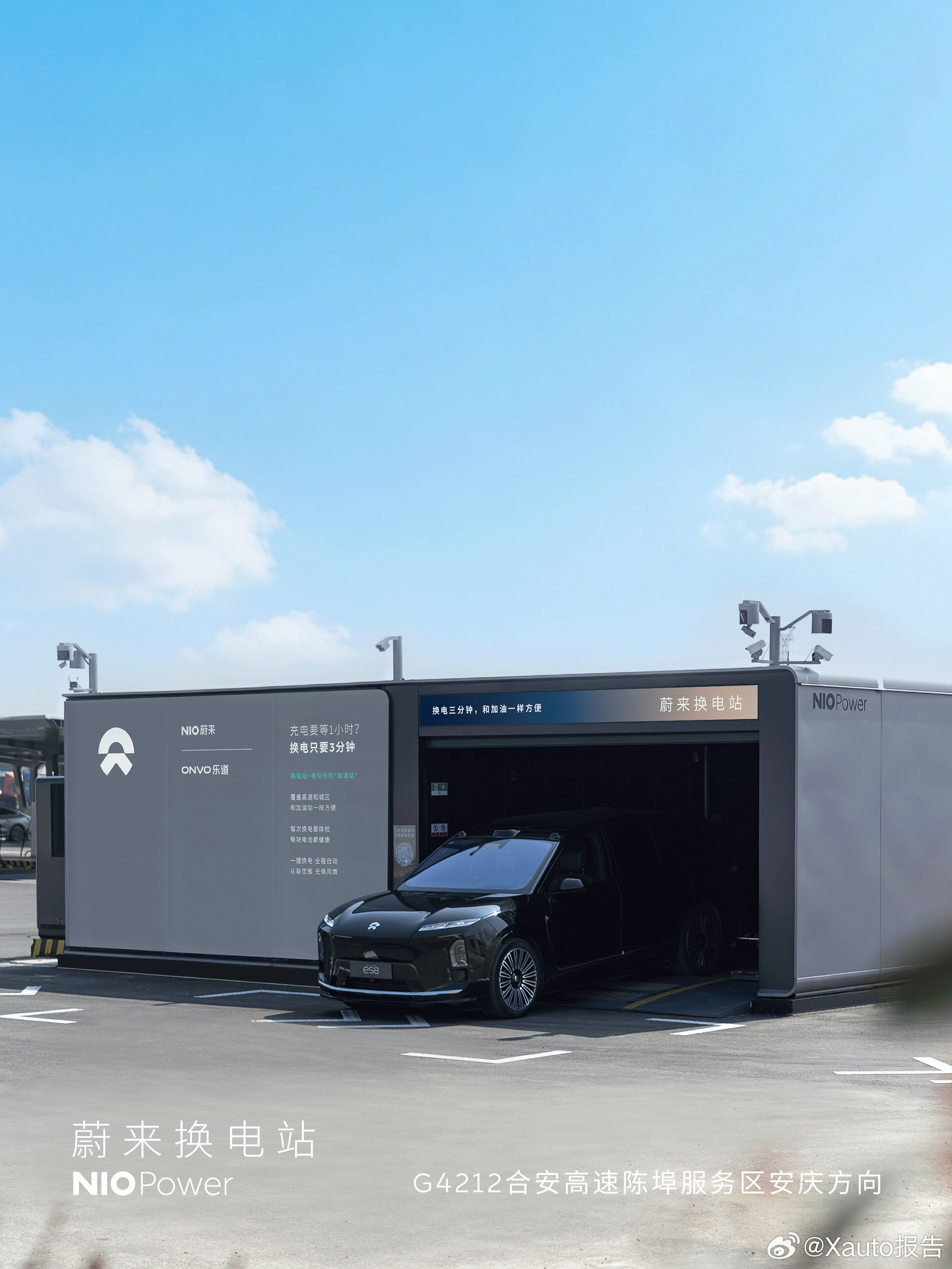 蔚来全国建成8703座充换电站3月19日，NIOPower7站上线NO.37