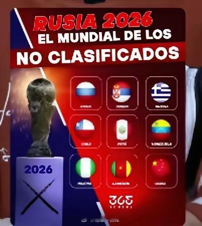 据说俄罗斯足协正在策划2026世界足球冠军杯赛，准备邀请一些无缘世界杯的知名球队