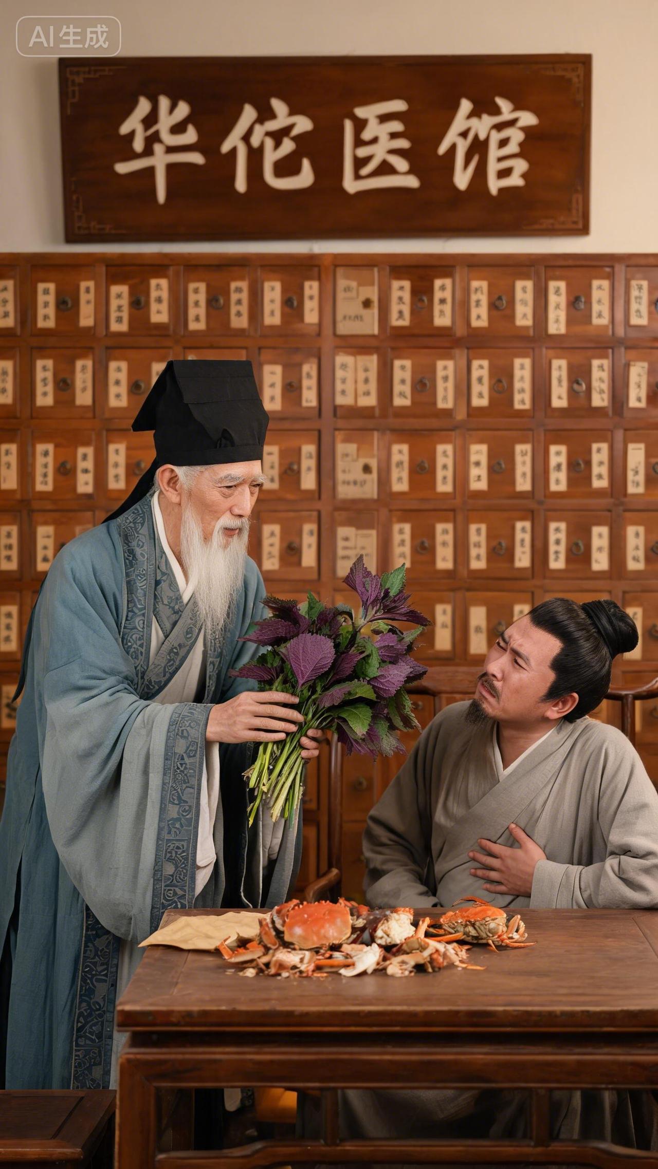 吃螃蟹吃进医馆？华佗用一把紫叶草救人，如今家家厨房都有它你吃过紫苏吗？房前屋
