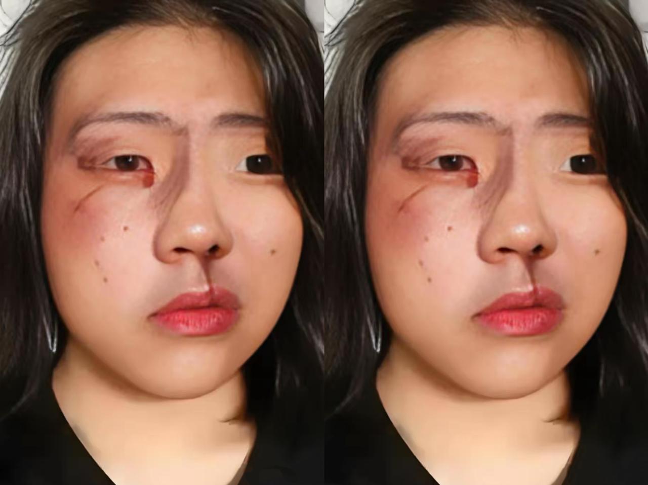 女子高高兴兴的到九寨沟旅游，结果却被打的鼻青脸肿，看着着实可怜。起因是女子入