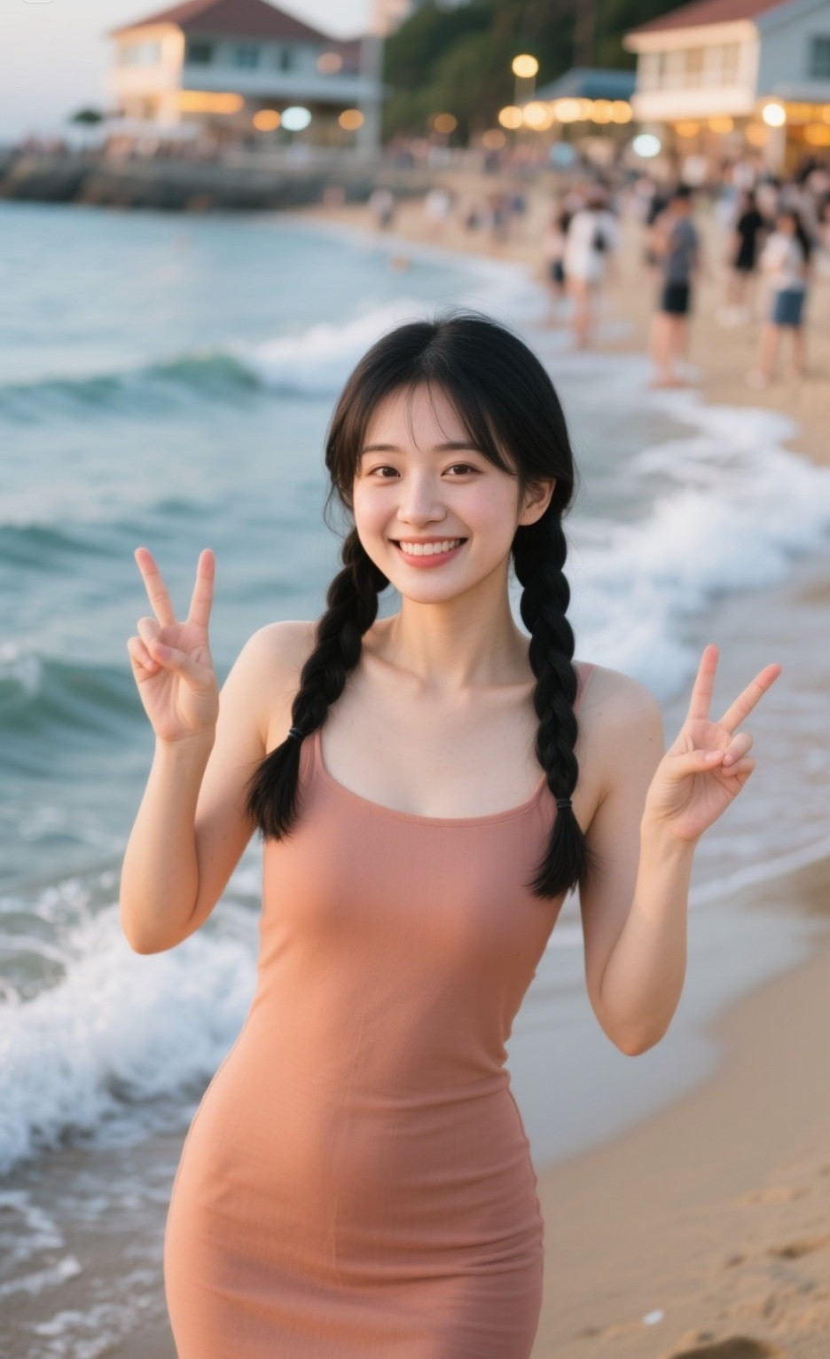 性感少妇沙滩现，紧身装扮更迷人