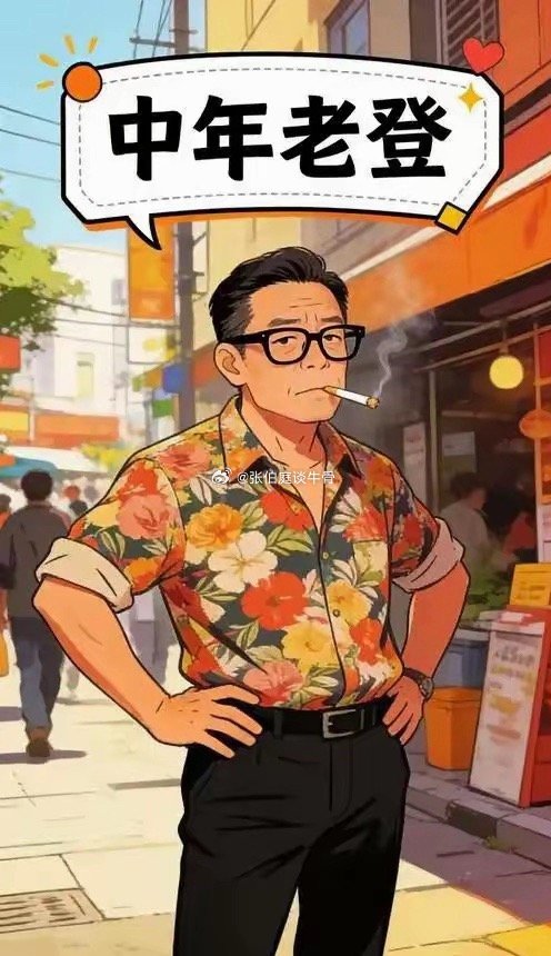 今年新的网络用语之老登！20多岁的男人称为小登，30多岁的男人称为中登，40多岁