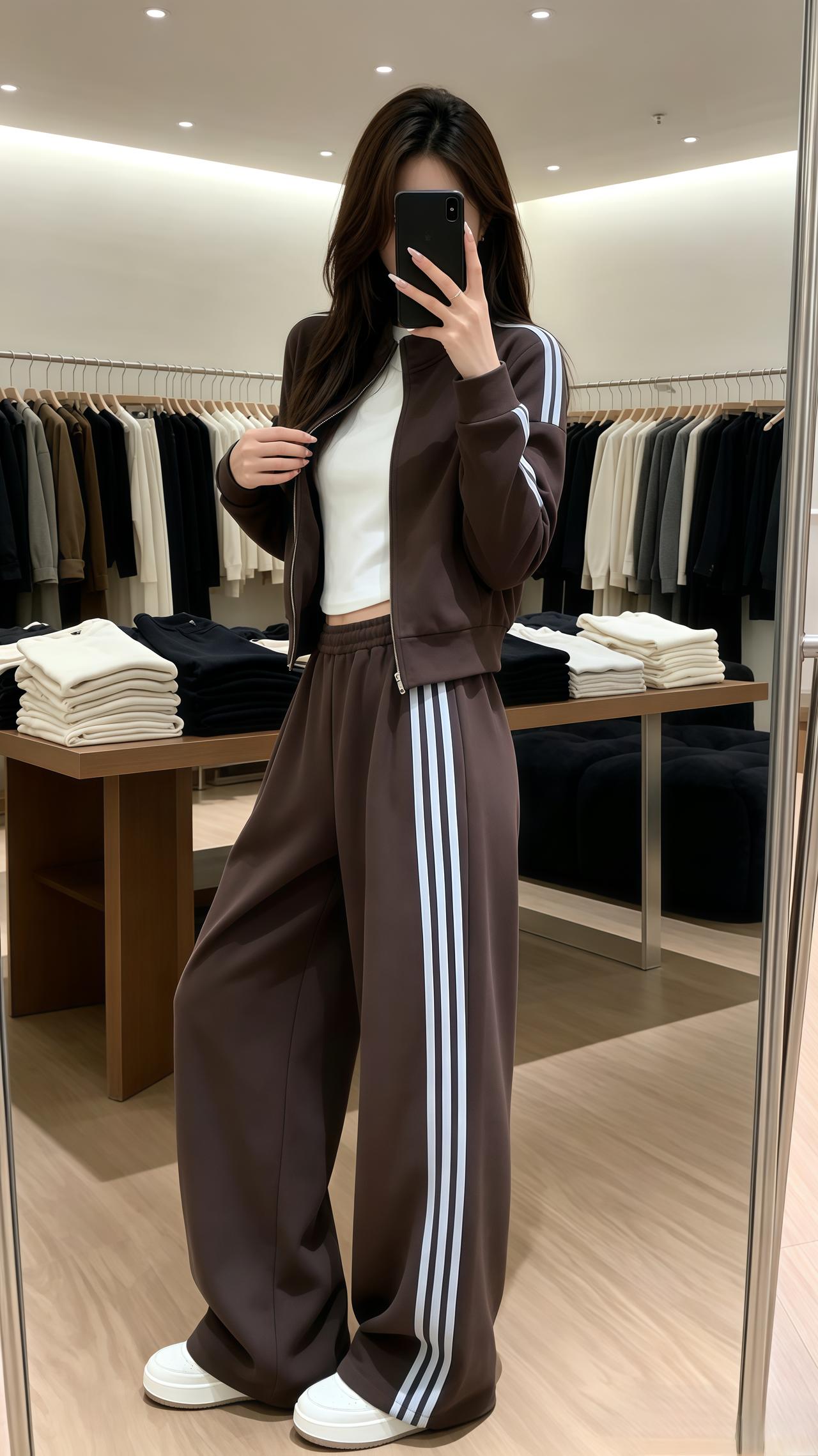 早秋休闲运动服套装休闲慵懒运动套装韩系穿搭ootd穿搭秋季穿搭