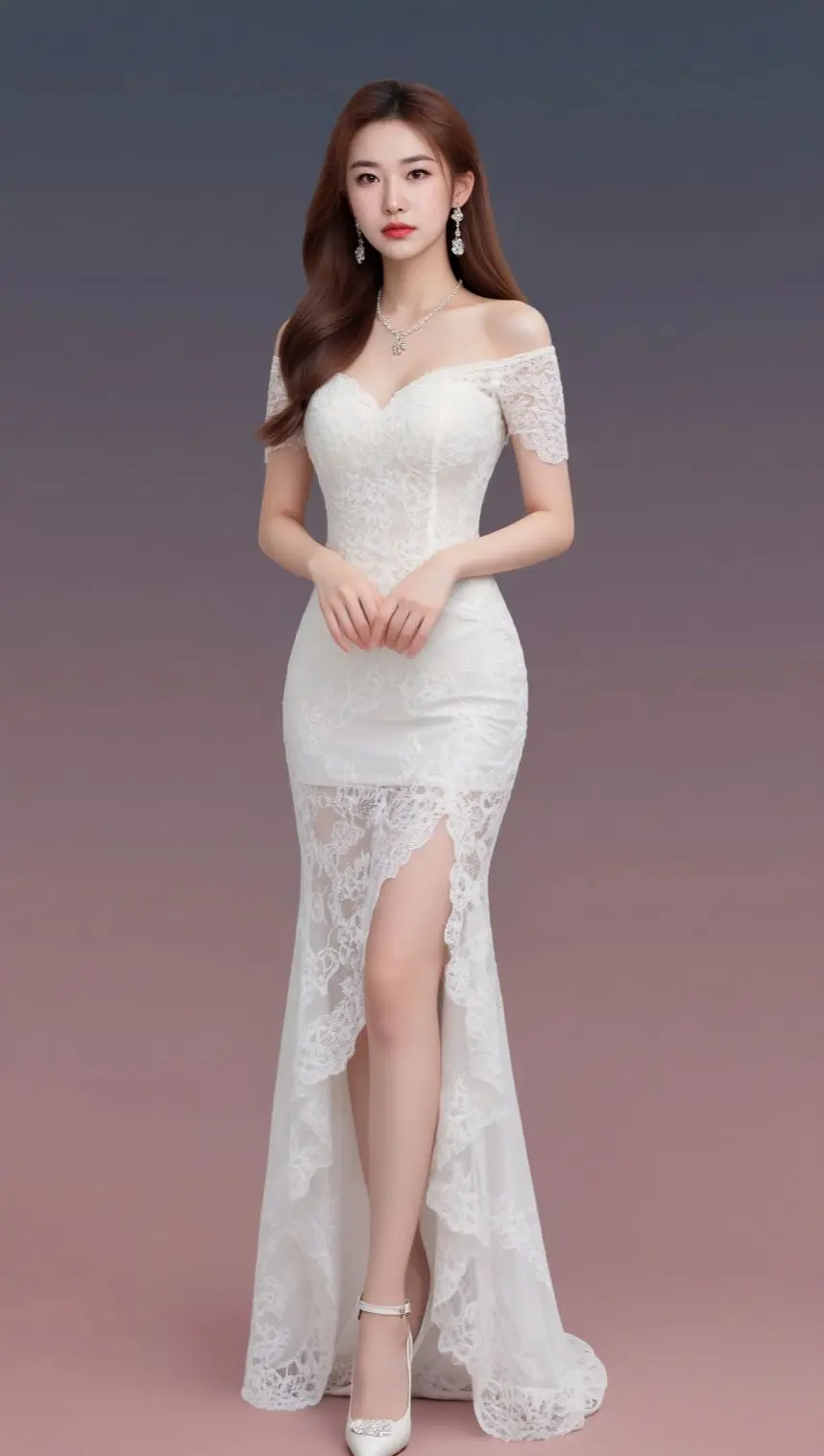 AI蕾丝晚礼写真 ai创作