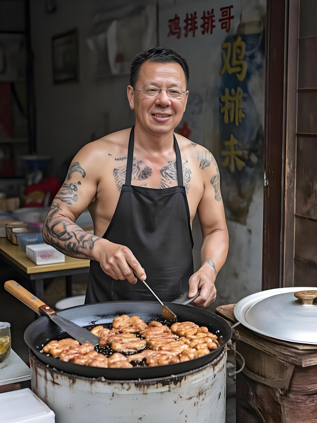 🔥景德镇最燃大叔！满臂伤疤却笑对人生🍗家人们速来围观！江西景德镇莲花塘公园边