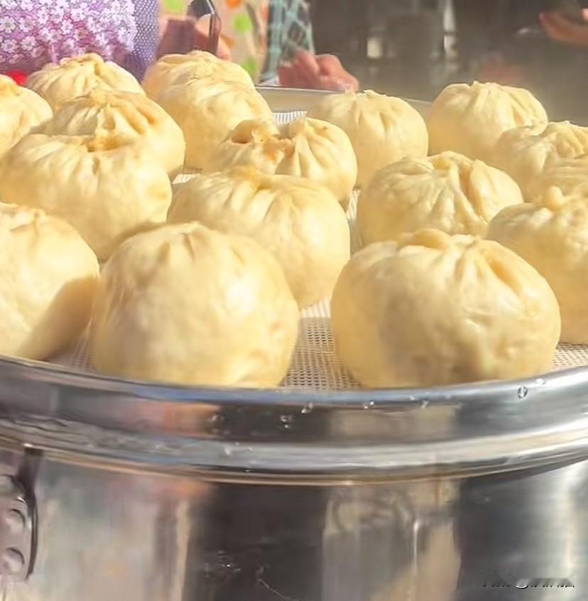 河南，女子从镇上回家路过包子铺，她买了十来个牛肉包，并让老板分两袋装。她打算一包