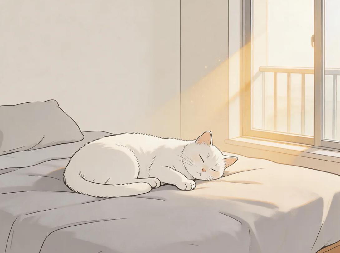 原来你每天出门后，猫在家只会做这几件事。1.疯狂睡觉，一睡就是好几个小时你