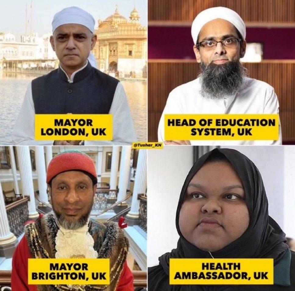 在全球主义的推动下，英国用短短20年时间就变成了现在这样。左上图：伦敦市长萨