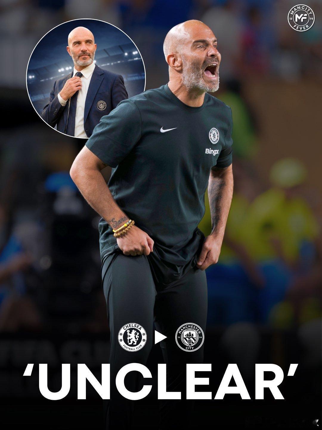 马雷斯卡执教曼城的最后一步，卡在了补偿金上。据BBCSport报道，切尔西已就