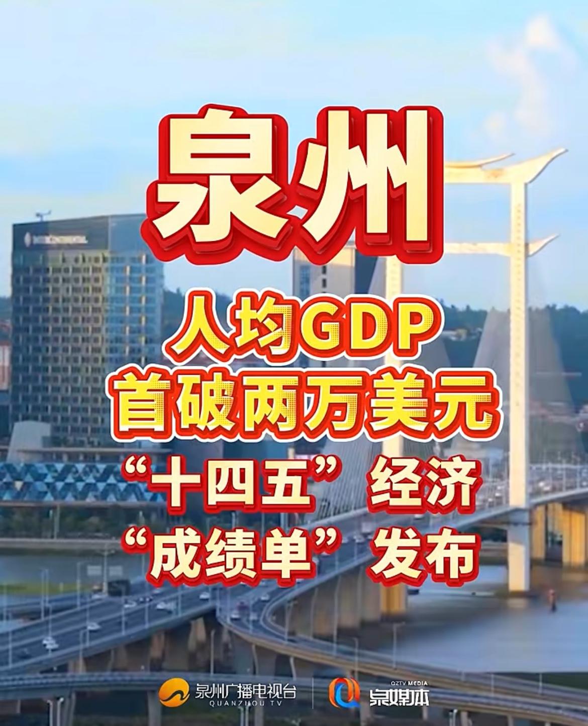 泉州：人均GDP首破两万美元！“十四五”经济“成绩单”发布！2024年全市实现地