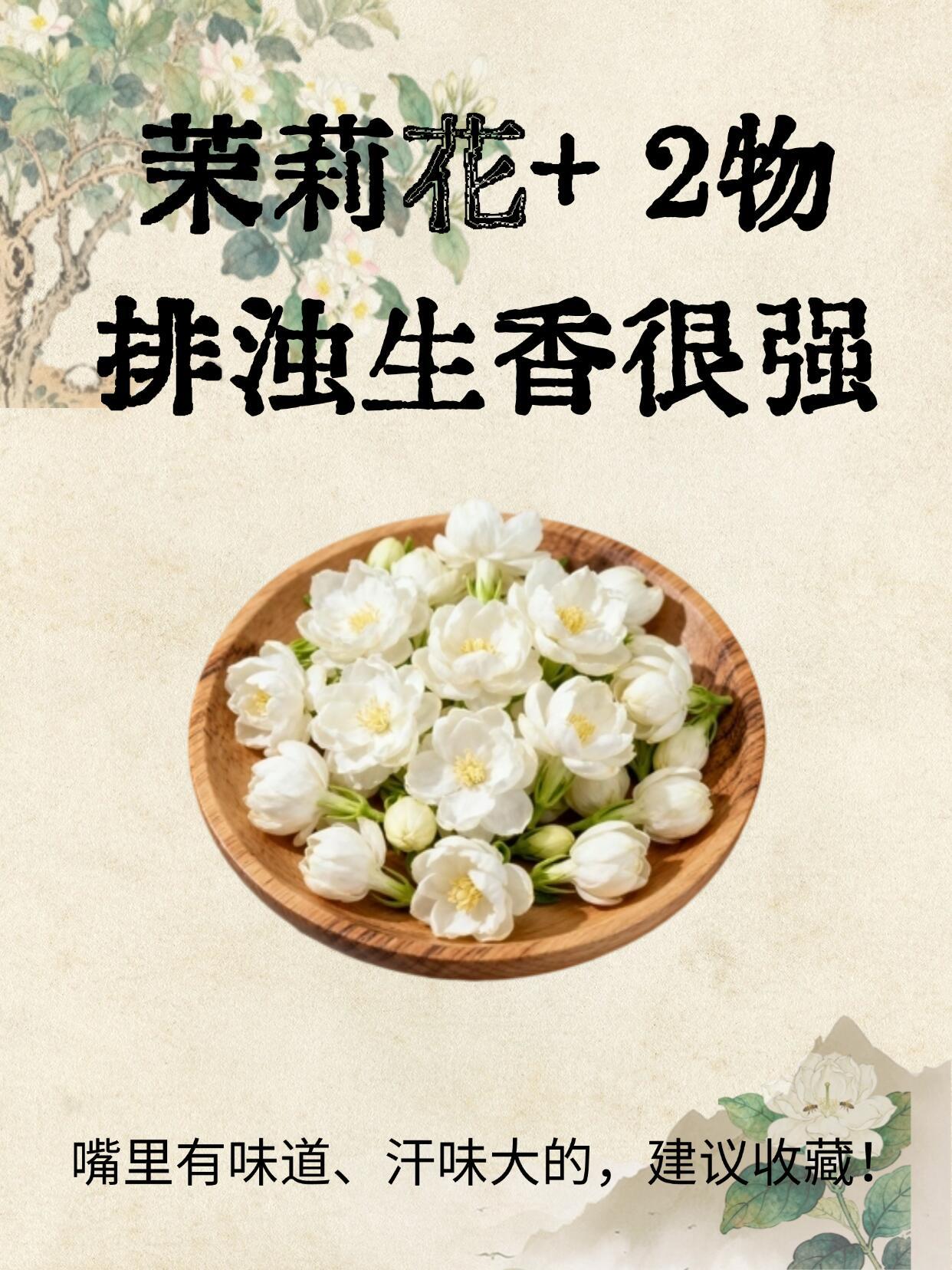 茉莉花➕2物，排浊生香很强！健康养生​​​
