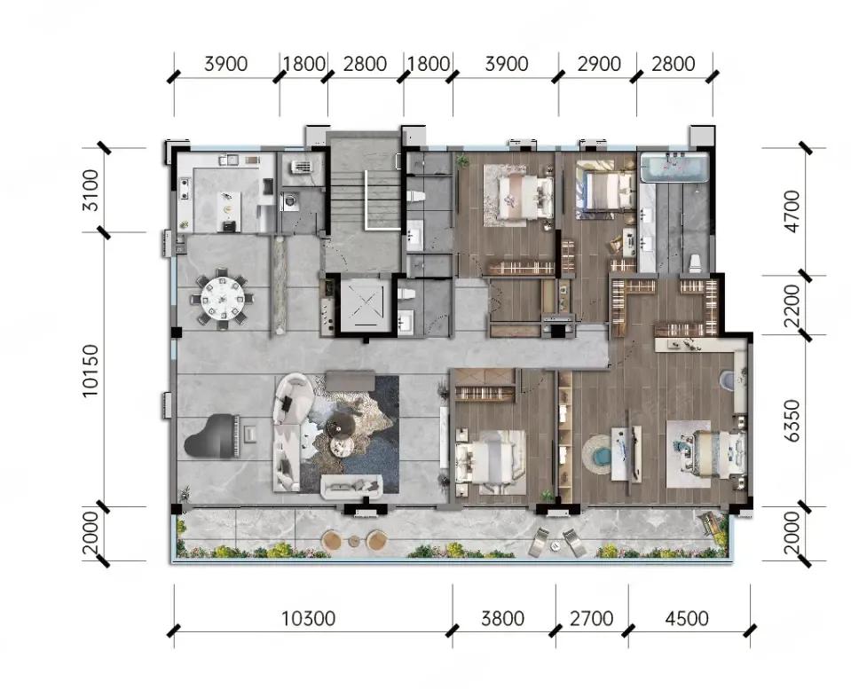 就爱这种LDK一体化的通透感，空间感直接拉满！餐客通厅无浪费空间，约10米