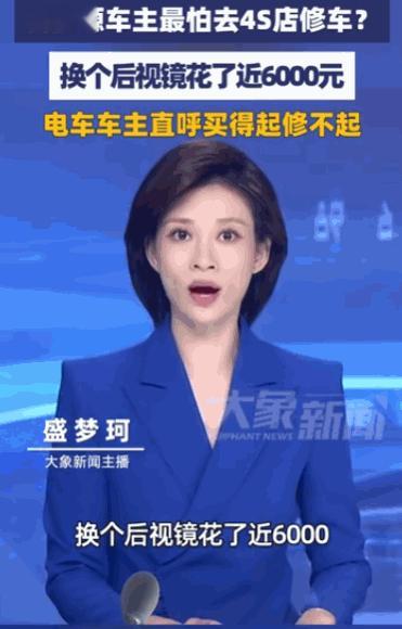 “真是修不起了。”一位新能源车主仅仅因为倒车时不慎剐蹭了一下后视镜，就收到了一张