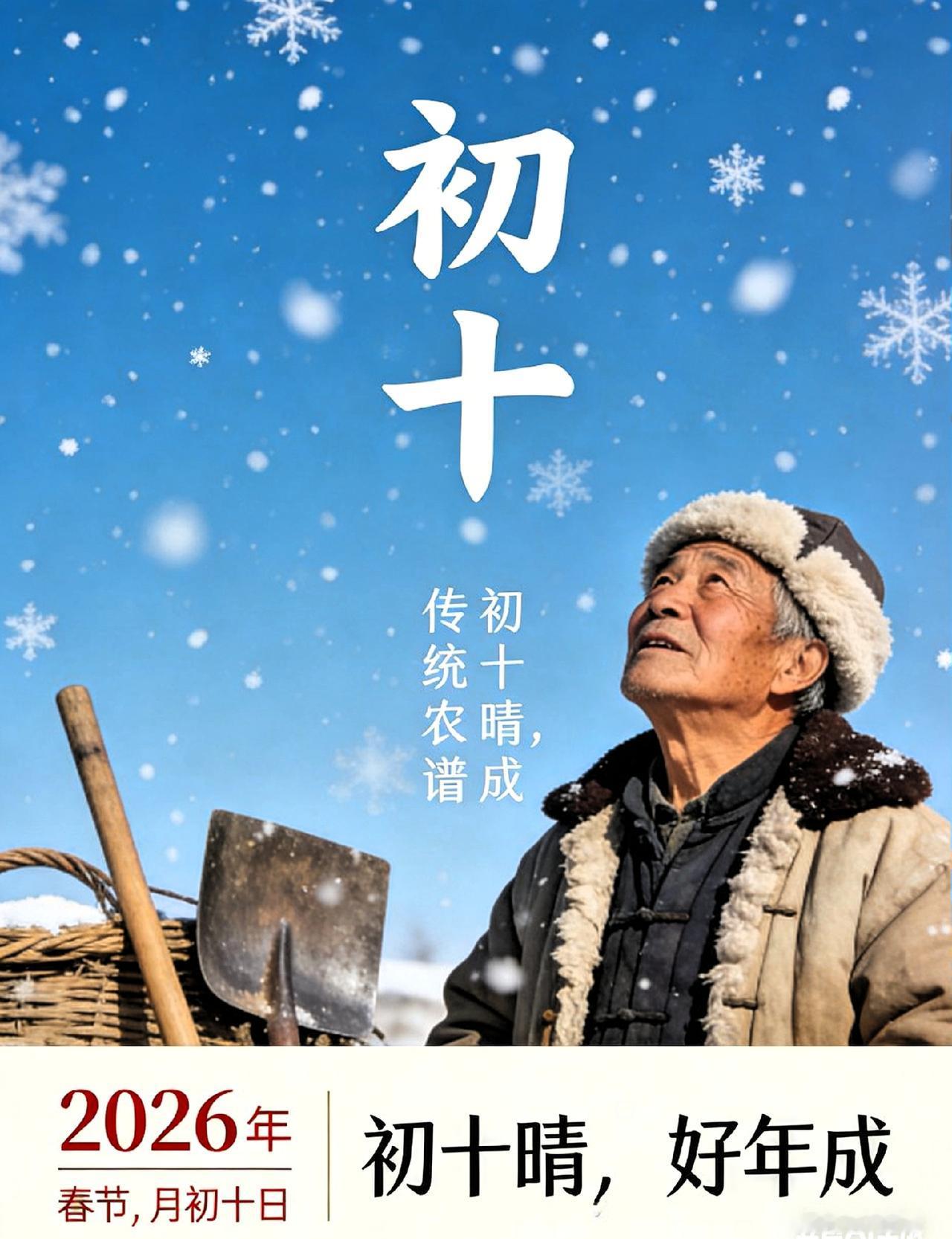 今天是正月初十，老辈人都讲究看天气。在民间一直有看天气辨年景的老说法，这不是迷信