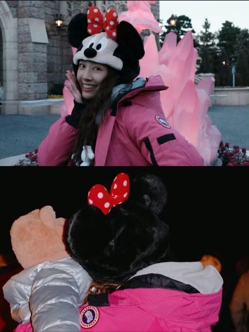 鬼鬼带女儿去迪士尼鬼鬼女儿居然这么大了，对她的印象还停留在明侦