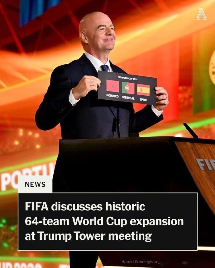 2030世界杯或扩军至64队中国男足不进世界杯，FIFA誓不收兵。64不行，2
