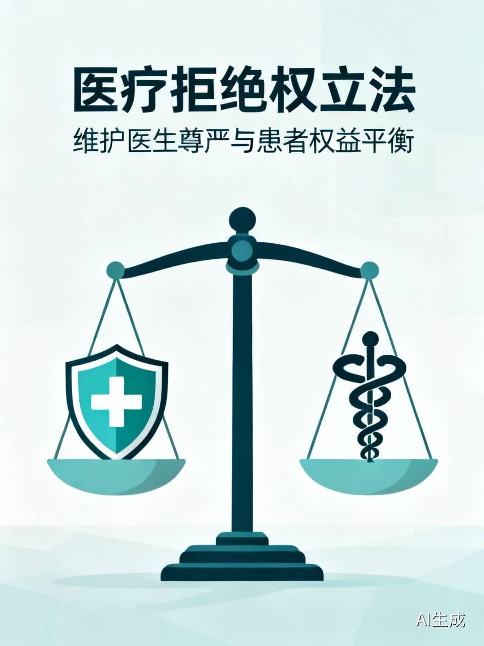 建议国家立法，赋予医生对特定群体拒绝诊治的权力个人认为，应该立法从法律层面赋