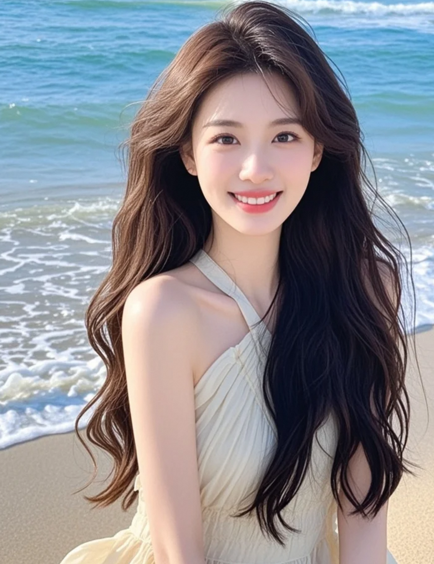 我在海边走着，脚步里全是你的影子。