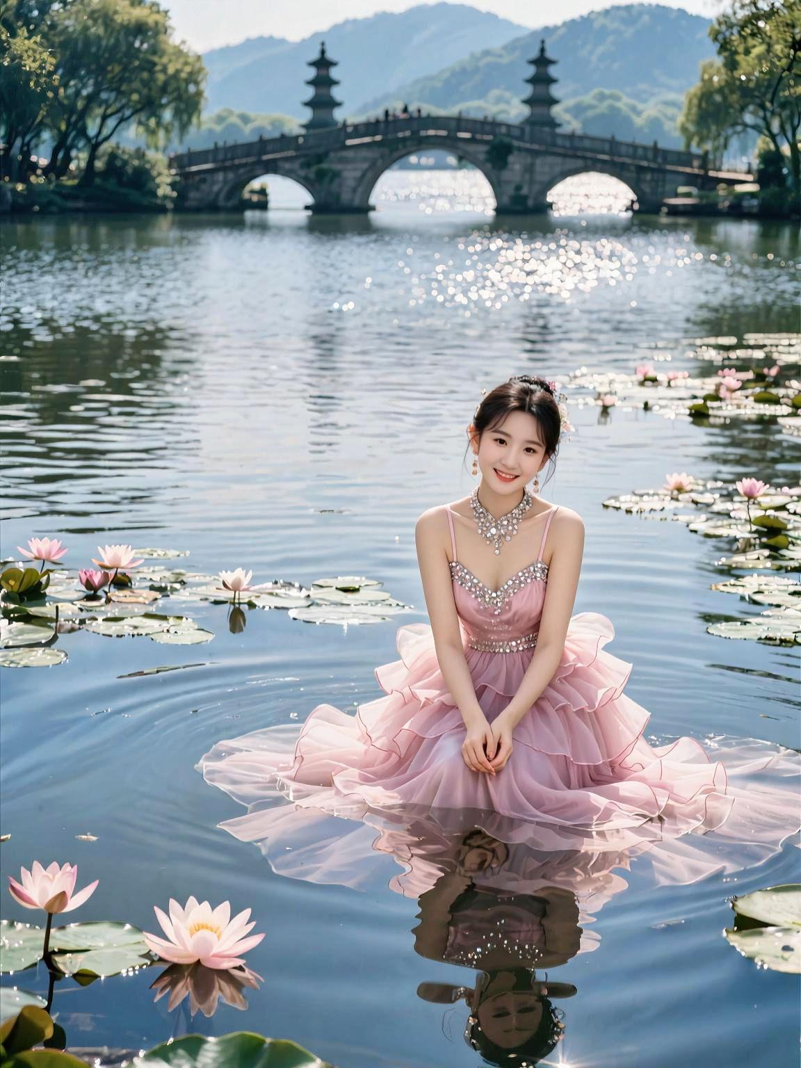 AI西湖柔美写真