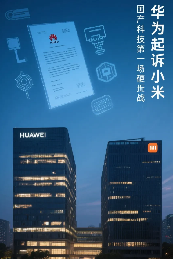国产科技第一场硬战华为起诉小米原因如下：2025年6月，华为法务部向小米